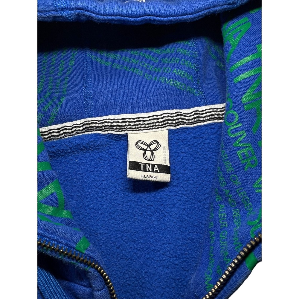 Vintage TNA Aritzia Vancouver All-Over Print Zip-Up Hoodie Size XL Y2K - Picture 5 of 8